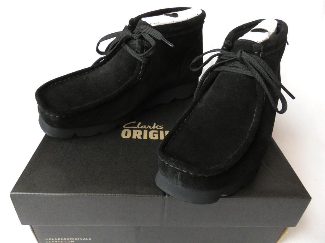 【海遊人】クラークス ワラビーブーツ GTX ブラックスエード UK6.5
