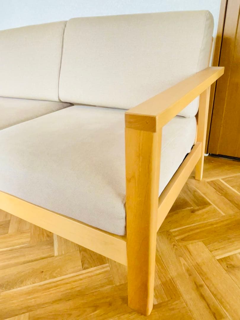 二人掛け 木製フレームソファ「kurera(クレラ)」