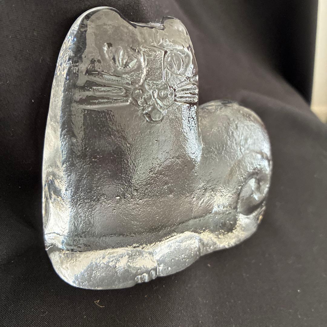 Lisa Larson /リサラーソン ロイヤルクローナ　ガラスオブジェ 猫