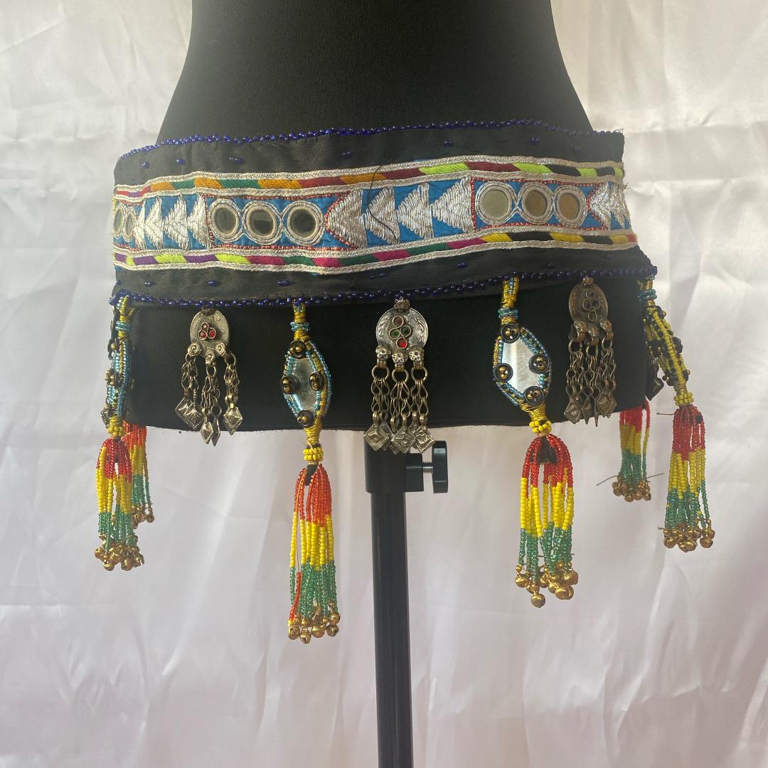 【一点もの】FCBDスタイル アフガンベルト 　ミラーワーク　クチ族