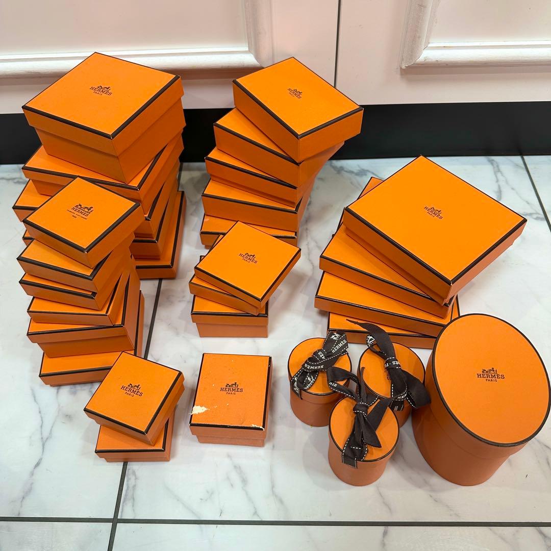 HERMES　エルメス　オレンジ　空箱　財布小物・アクセサリー入れ　54個セット