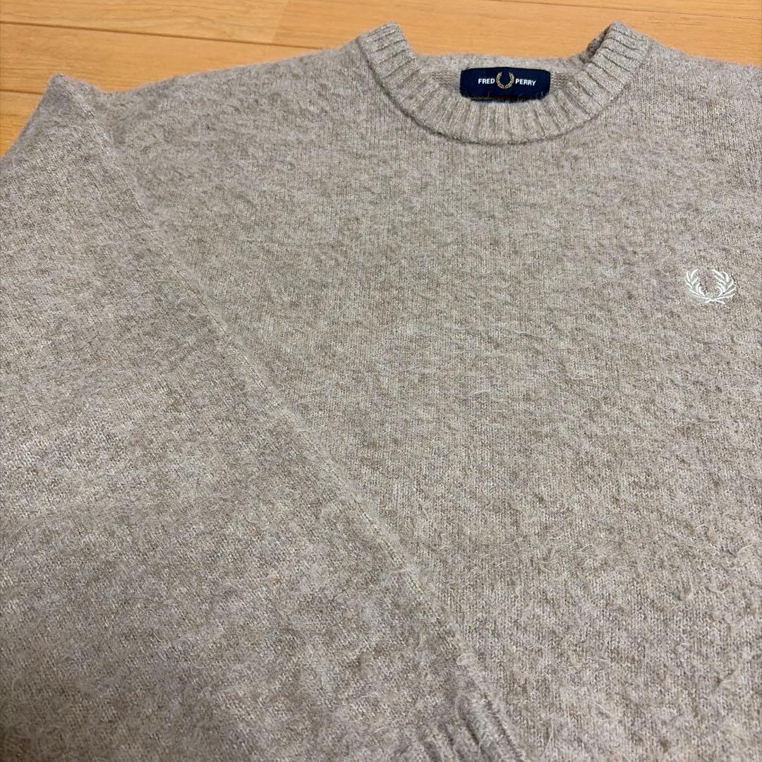FRED PERRY MADE FOR BEAMS ニットセーター L ベージュ