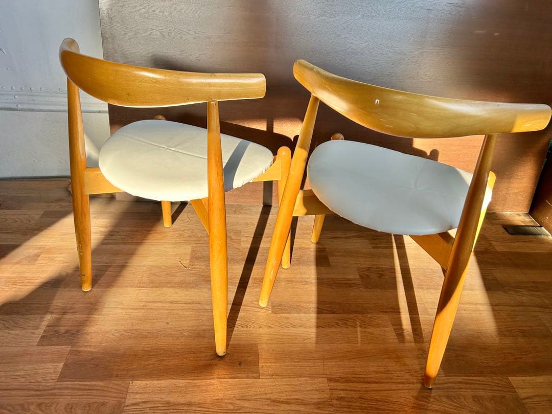 723 北欧風 ダイニングチェア 2脚セット ナチュラル 木製 おしゃれ　モダン