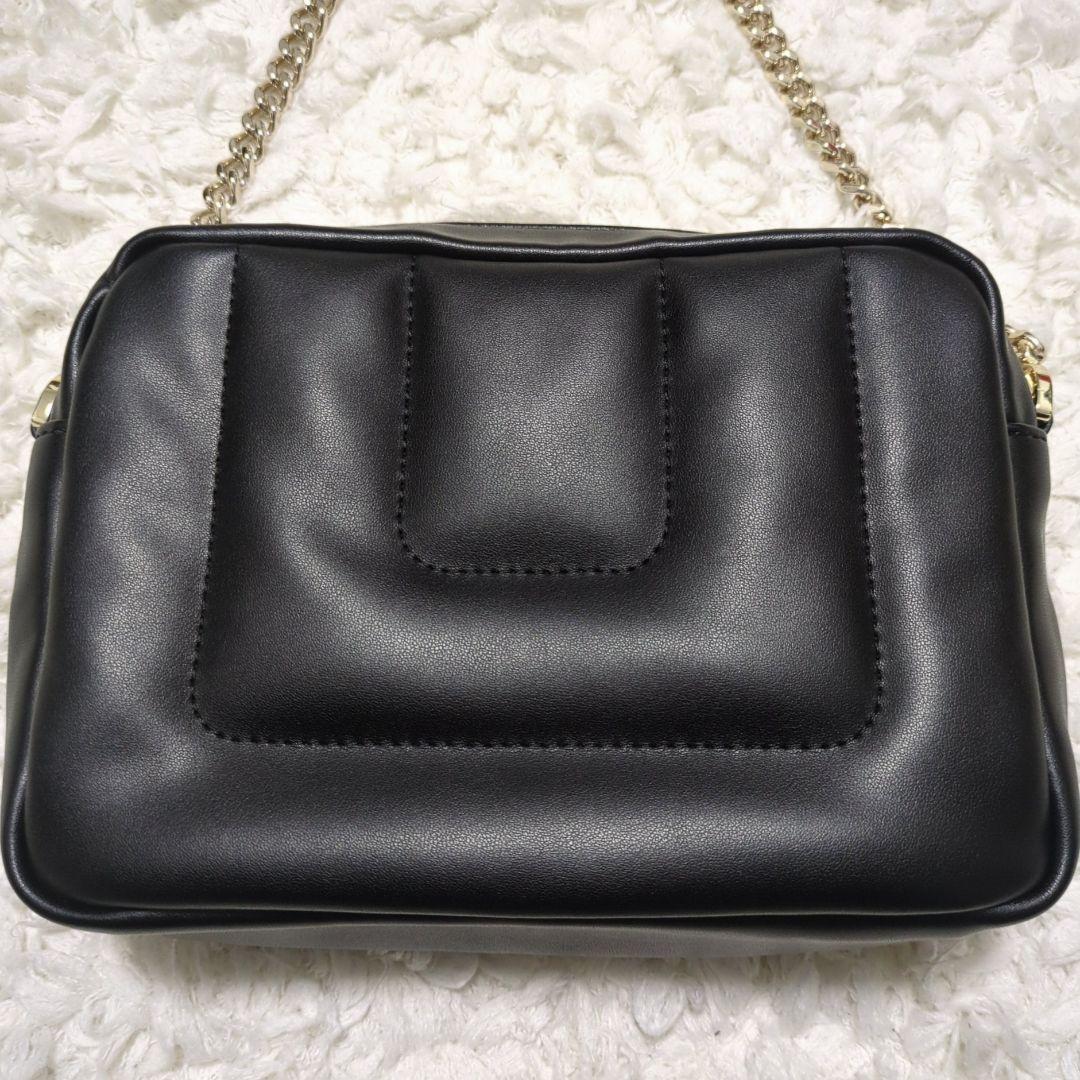 美品◆HUGO BOSS◆2WAY キルティング チェーン ショルダーバッグ 黒