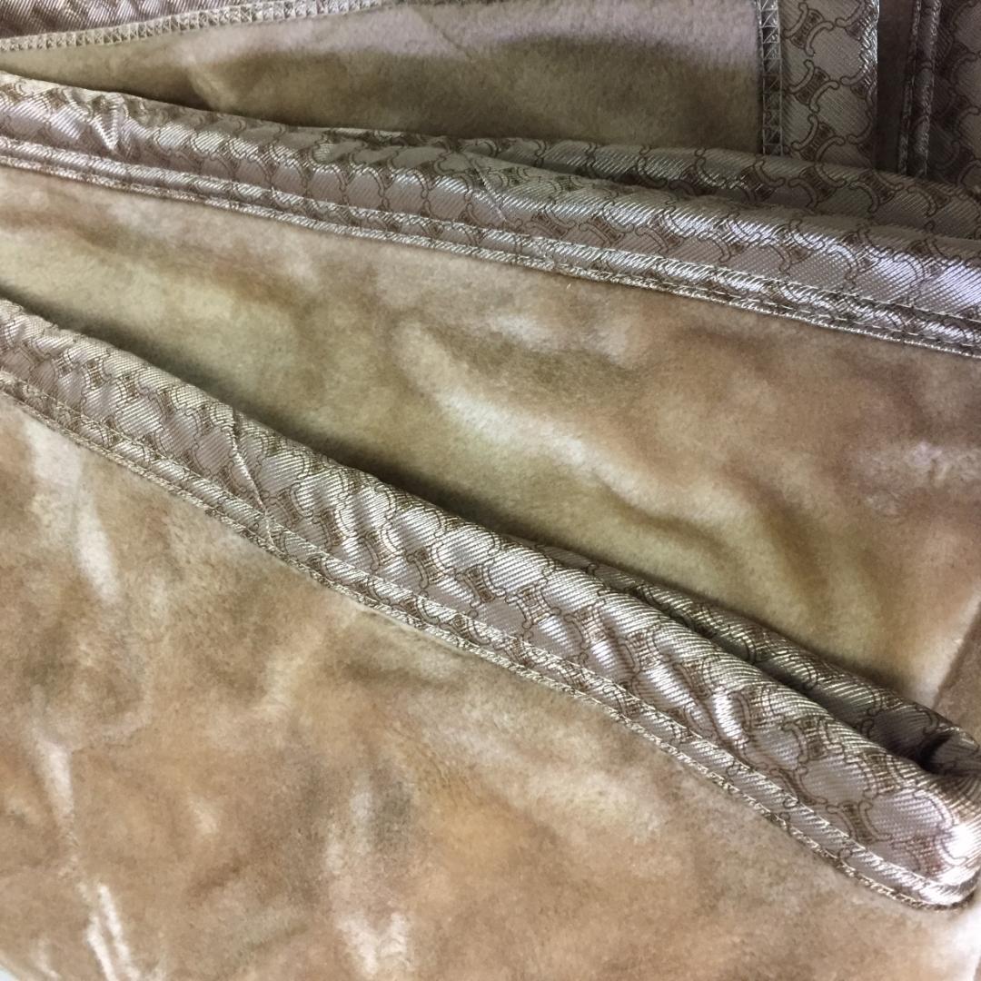CELINE　セリーヌ　ミンクタッチ ニューマイヤー毛布　ソフトタッチ ブラウン