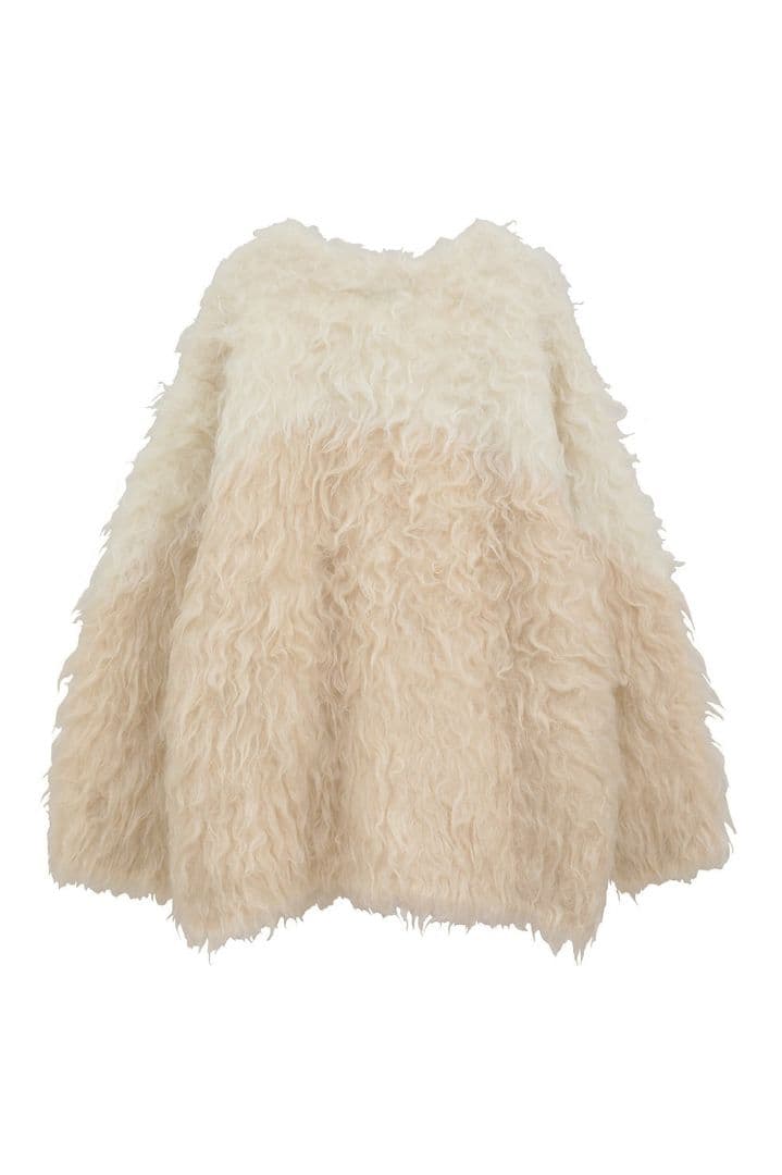 ぷ*様 CLANE BI COLOR SHAGGY KNIT CARDIGAN