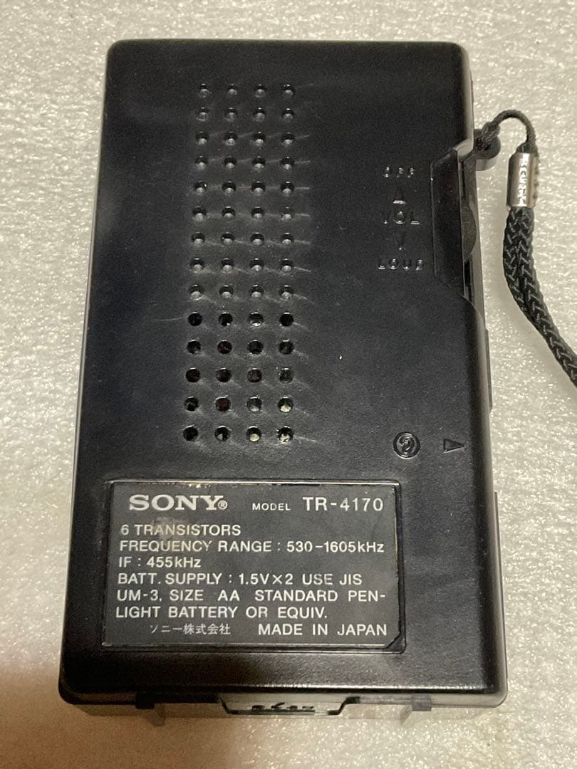 ソニー・SOLID STATE。AMラジオ。モデル／TR-4170。【作動確認】