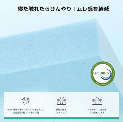 極厚21cm！セミダブル 高反発マットレス 竹炭/緑茶成分で消臭・除湿 グレー