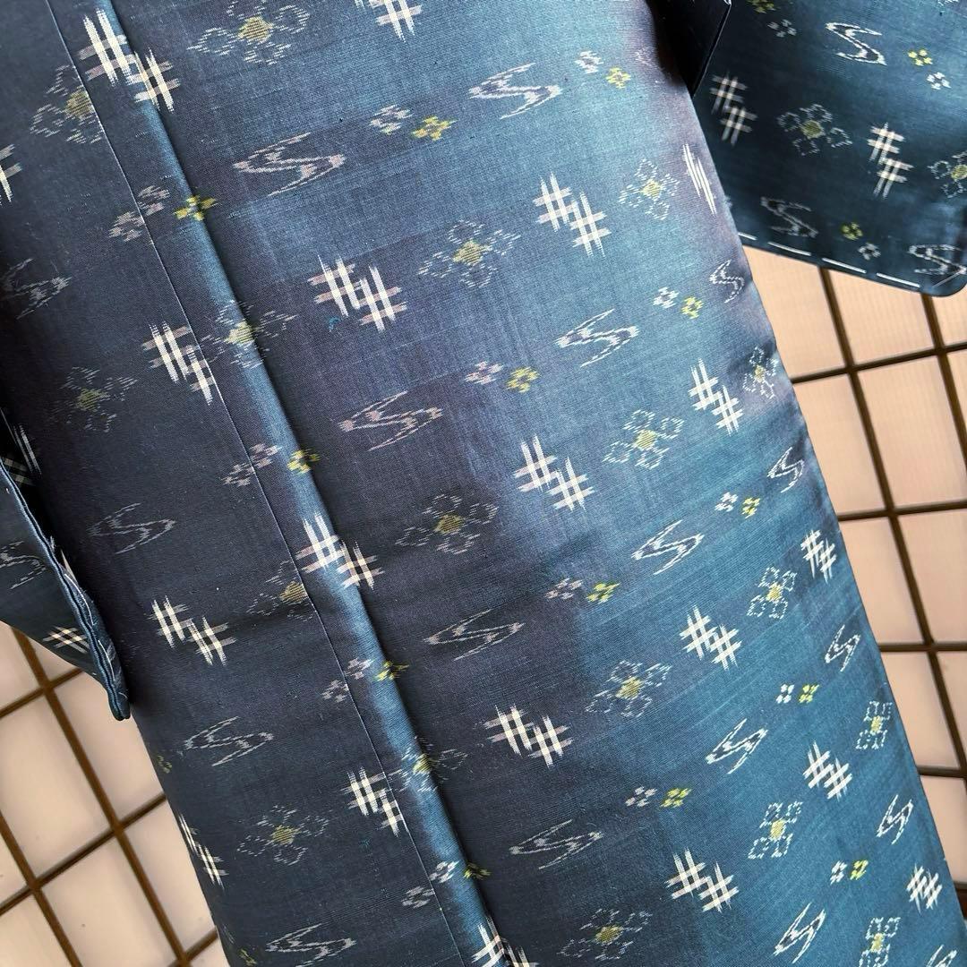 琉球絣　青緑　しつけ付き