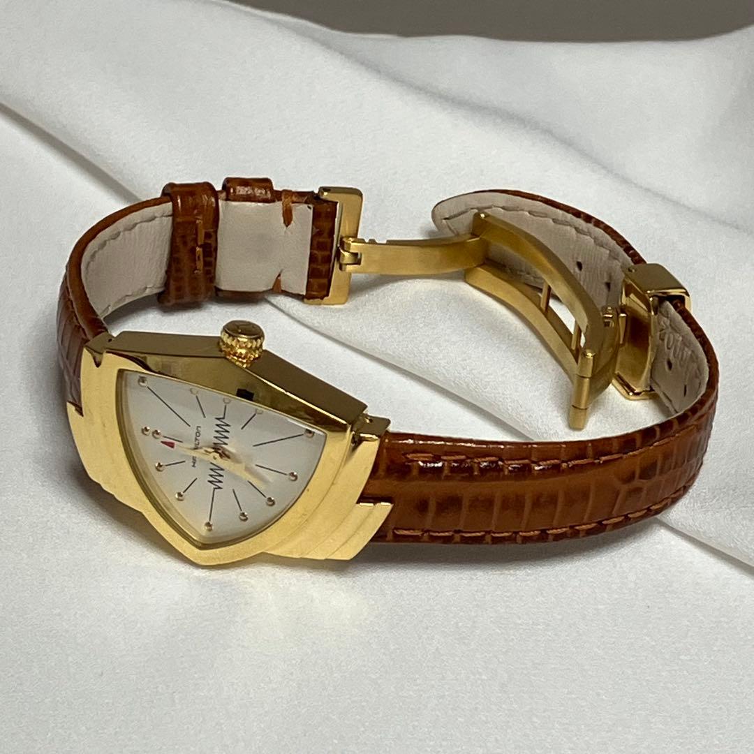 Hamilton ハミルトン／レザーベルトブラウン／レディース腕時計