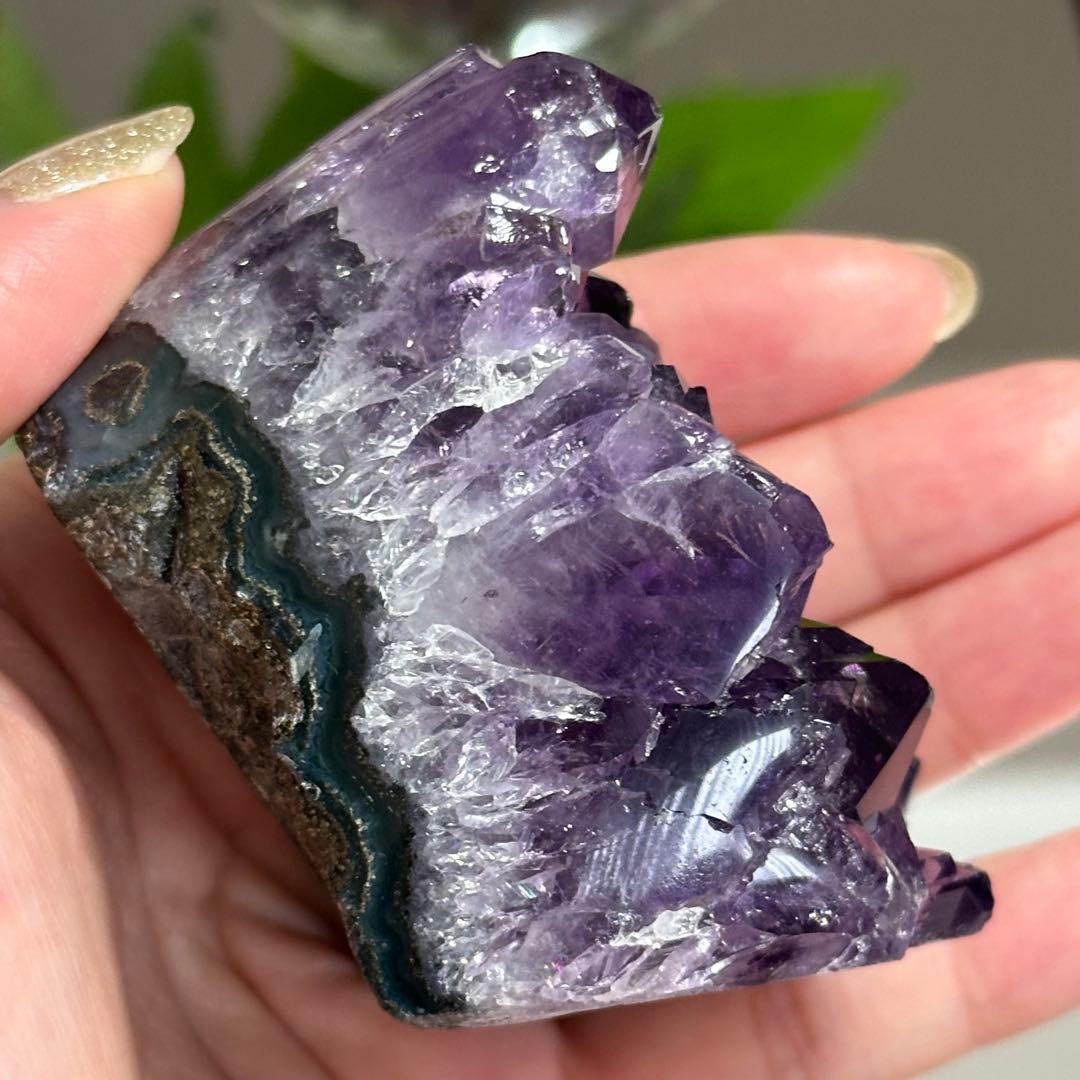 【超高品質】 最高級 濃い ウルグアイ産 大粒 アメジストドーム 原石