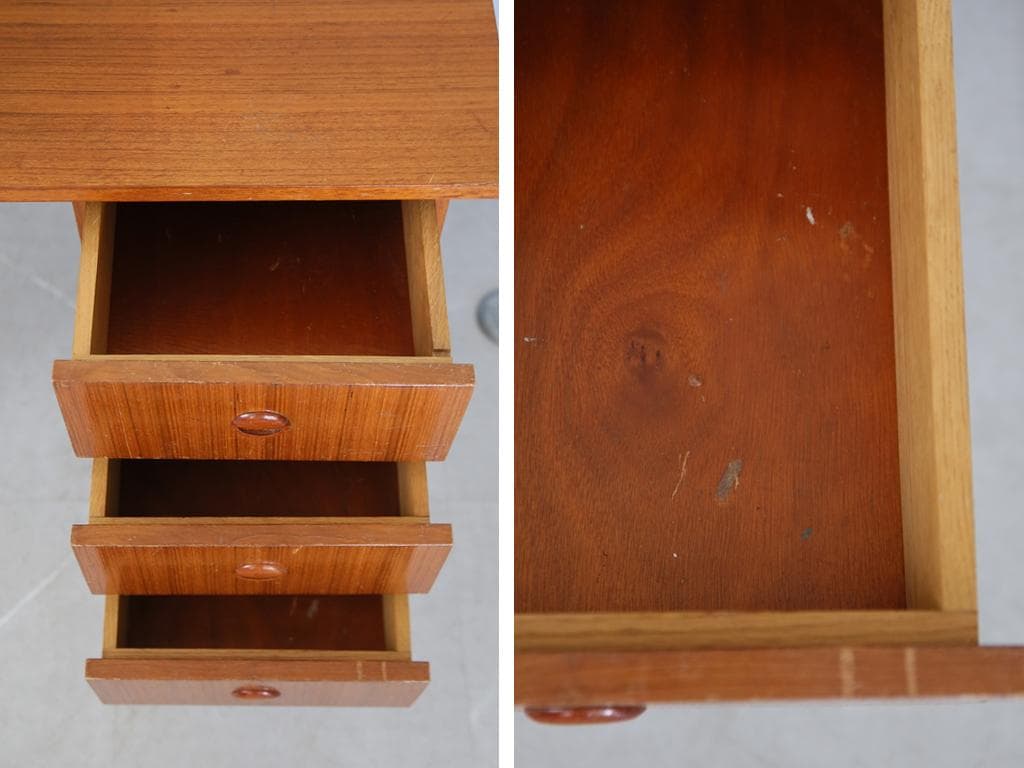 英国アンティーク古木デスク/作業台/勉強机/木製テーブル/オフィス(90-248