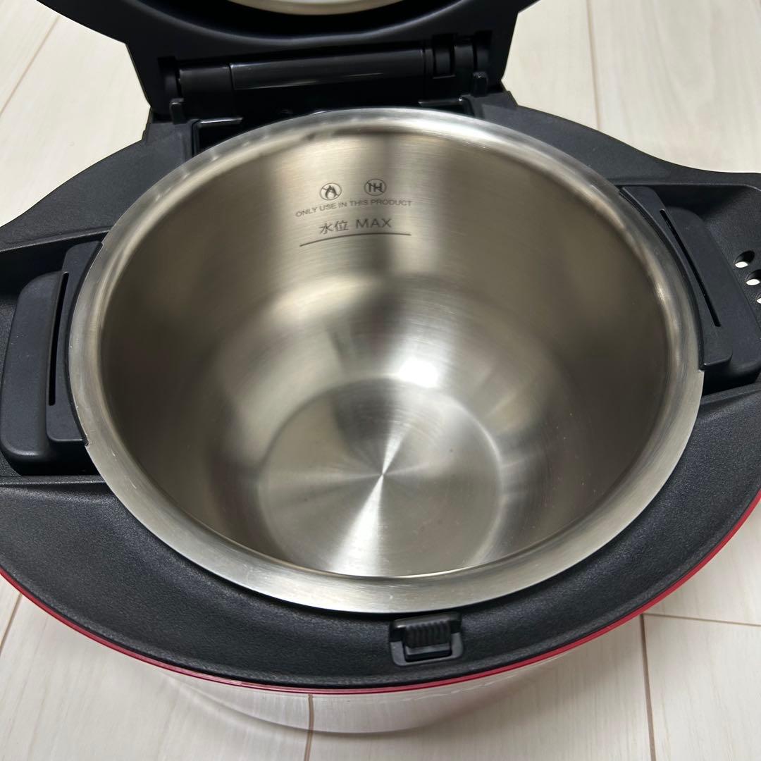 【美品】シャープ ヘルシオ ホットクック 1.6L レッド KN-HT16E