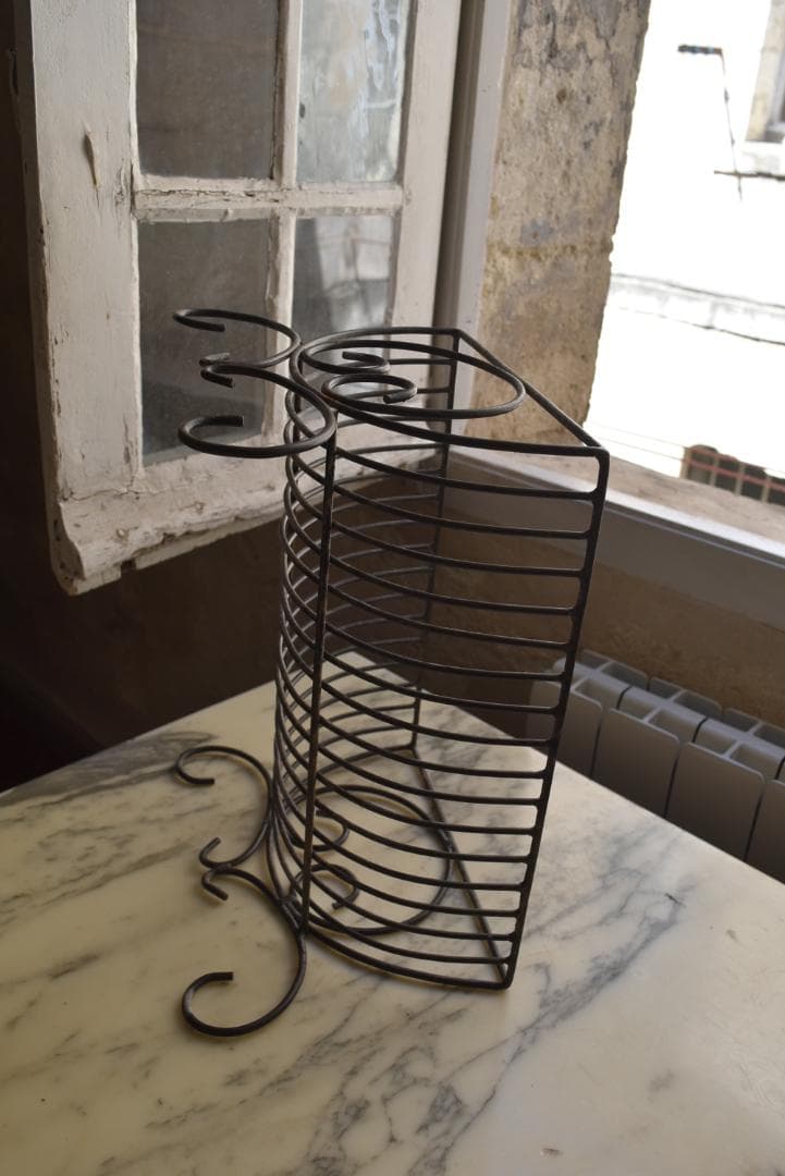 フランスアンティーク　アイアン　ディシュラック　美品　鉄　古道具