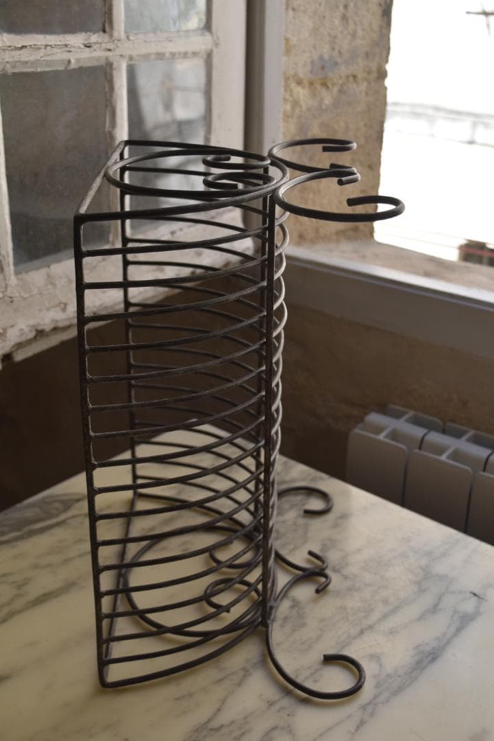 フランスアンティーク　アイアン　ディシュラック　美品　鉄　古道具