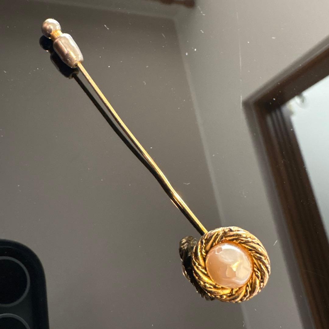✨CHANEL brooch✨シャネルブローチ❤️シャネルピンブローチ　GOLD