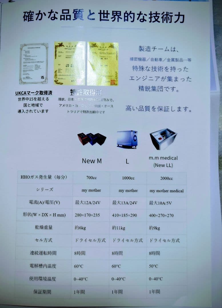 日曜日まで！大きく値下げ！HHO:水素酸素吸入器:脅威の\"ドライセル方式\"未使用