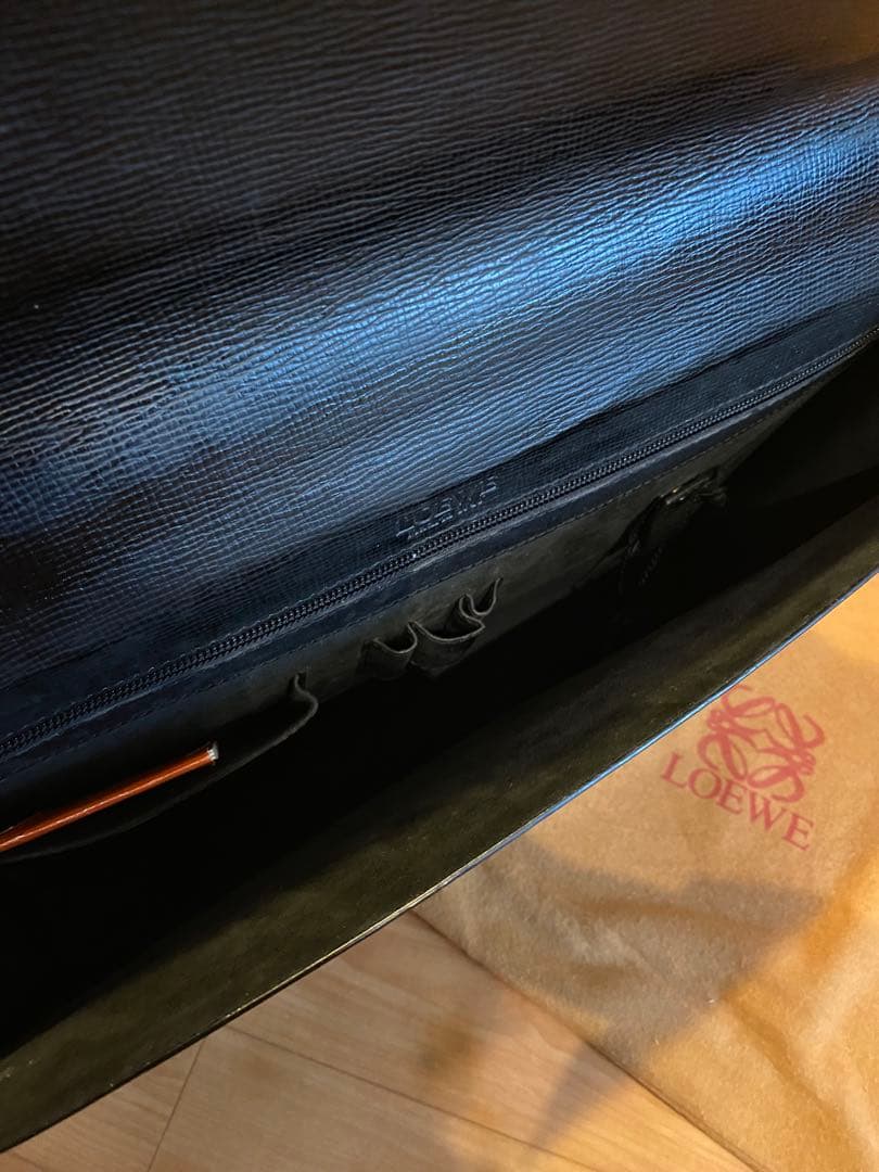LOEWE レザー ビジネスバッグ ブラック