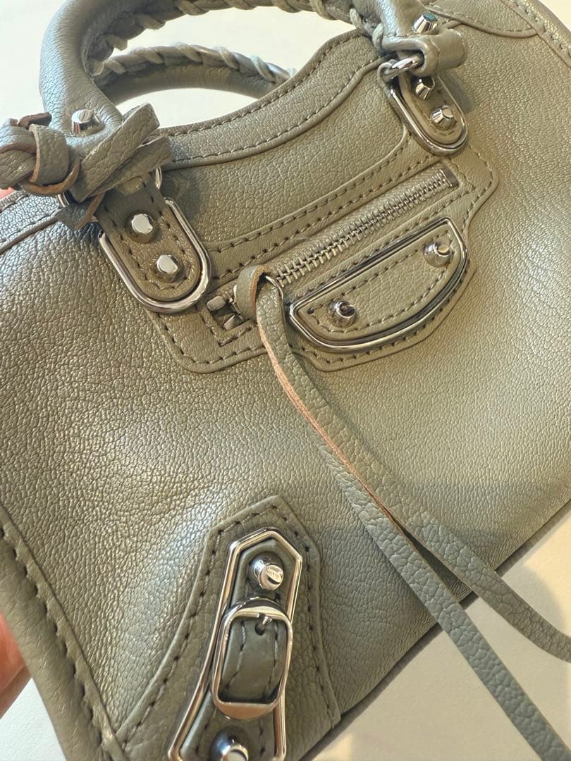 バレンシアガ　クラシック ミニシティ/シープスキン/グレージュ/2WAY