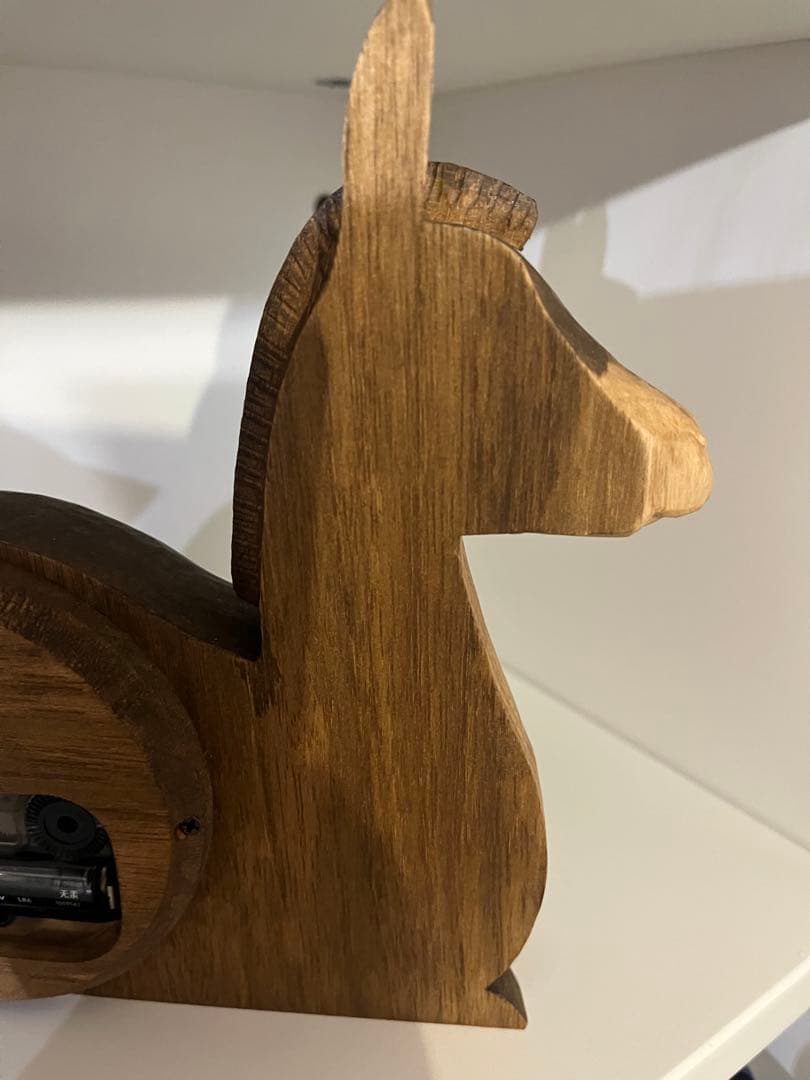 kiyata キヤタ　ロバ　置き時計　木製馬型置時計