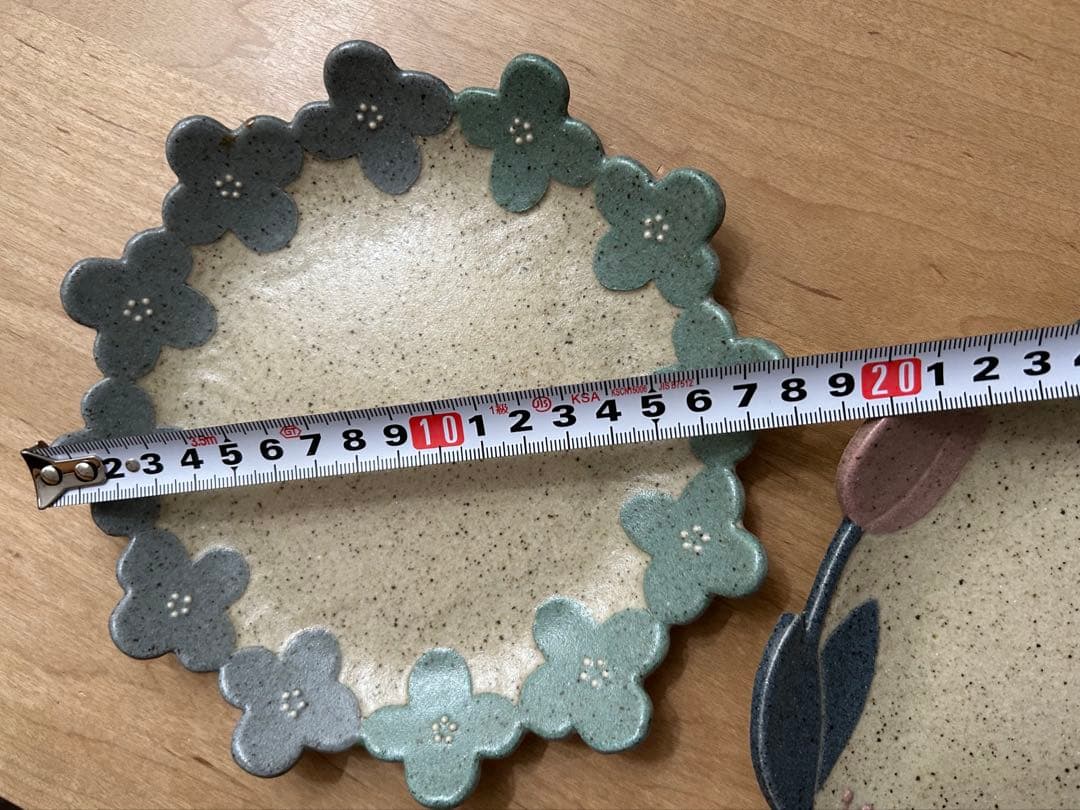 苔色工房　プレート　2枚セット　作家　陶芸　田中遼馬