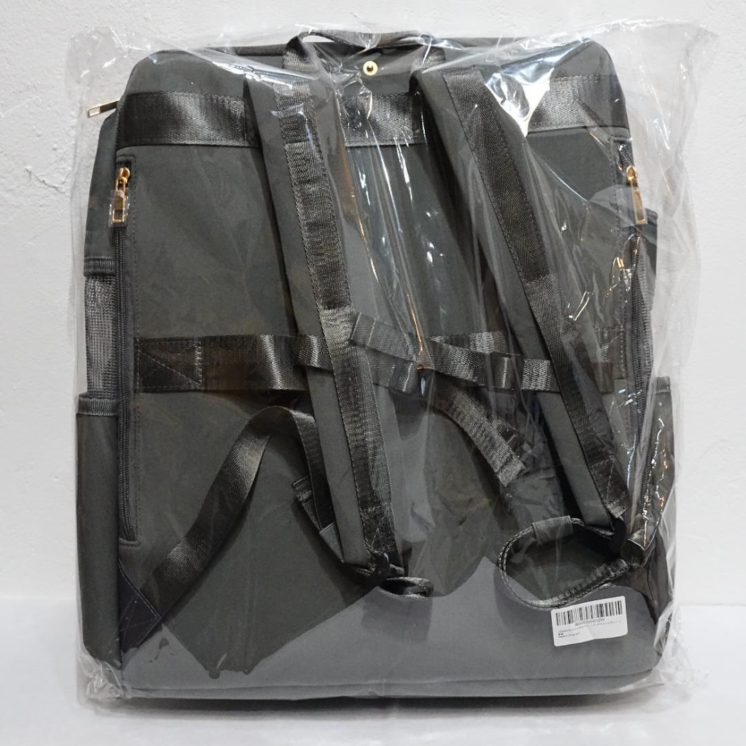 【新品】ペットキャリー 犬リュック 中・小型犬 チャコールグレー Lサイズ