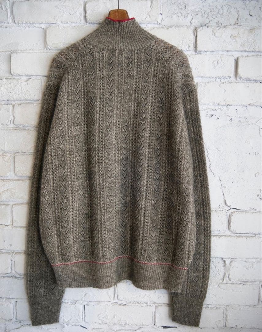 新品未使用MAATEE & SONS モヘアカシミヤ透かし編みニット3