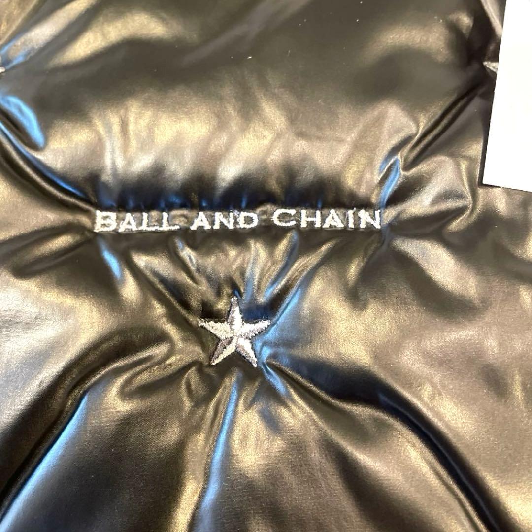 ボールアンドチェーン　黒×シルバー刺繍　中綿（M）新品未使用