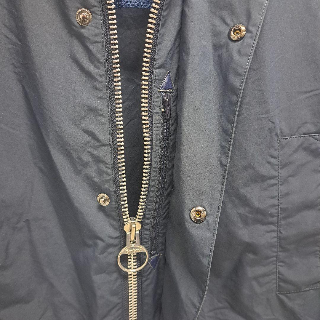 Barbour バブアーコート ジャケット ネイビー M ダブルジップ 4ポケ