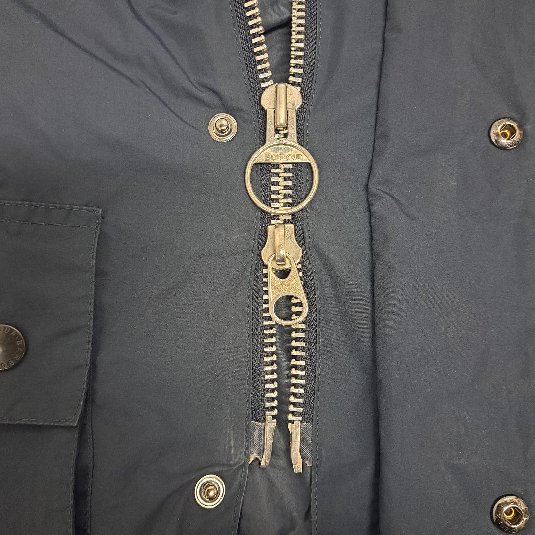 Barbour バブアーコート ジャケット ネイビー M ダブルジップ 4ポケ