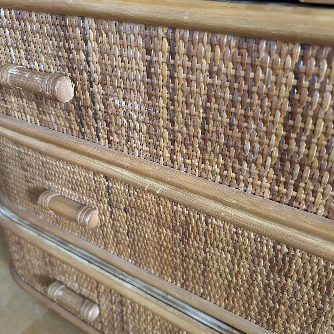 ラタン　籐　キャビネット　箪笥