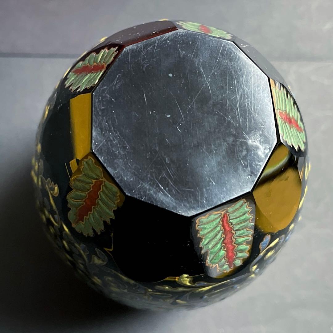 窯彩硝子 花瓶　アンティーク雑貨　ガラス工芸品