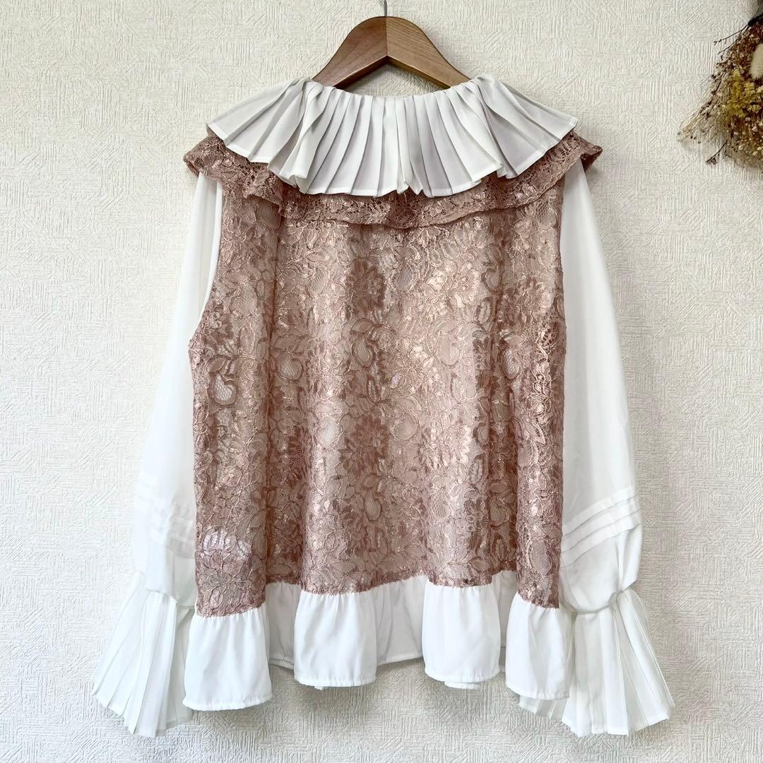 rurumu: プリーツ襟 ブラウス pleats collar BL 箔押