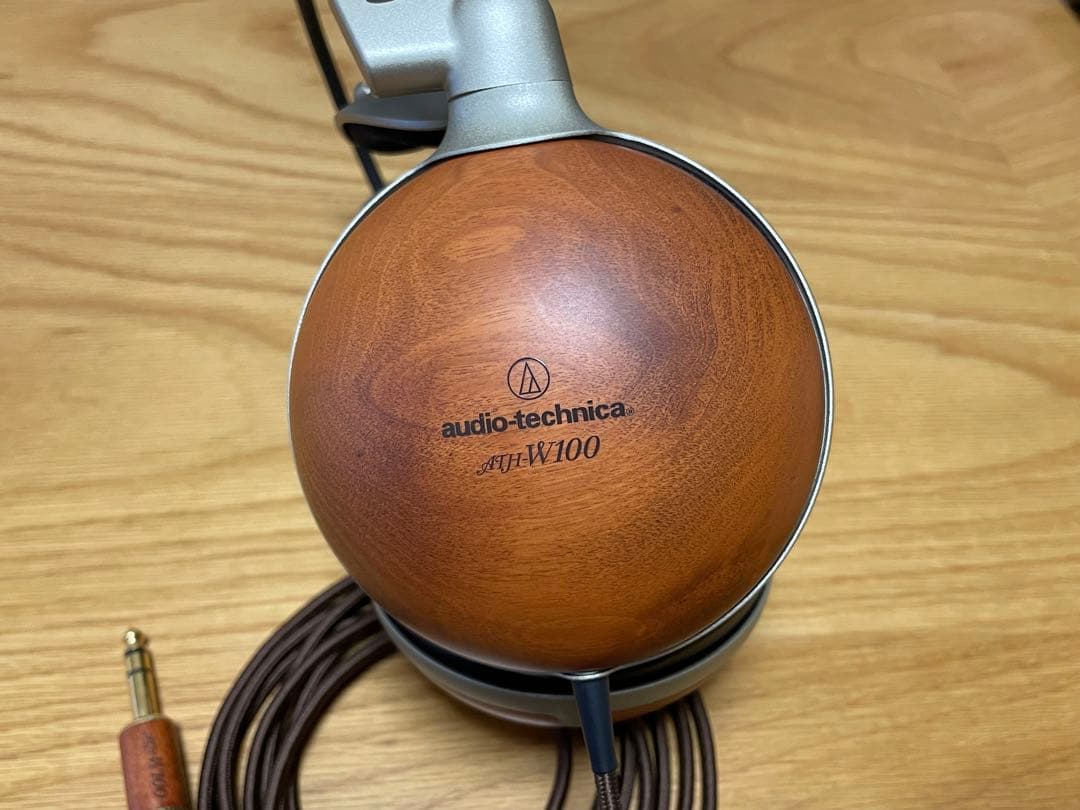 オーディオテクニカ ヘッドホン ATH-W100 ウッドハウジング