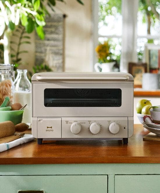 【新品未使用】スチーム＆ベイク トースター グレージュ【BRUNO】