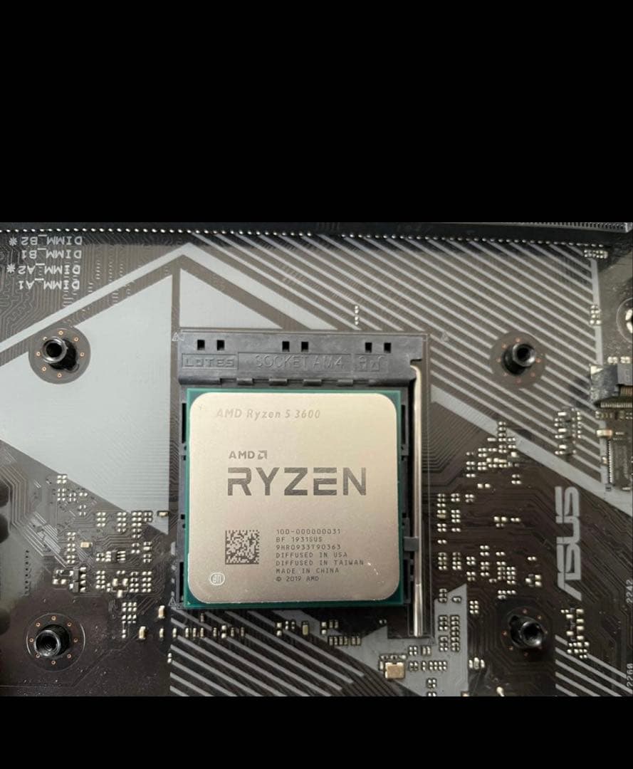 ASUS B450 マザーボード + Ryzen 5 3600 + クーラー