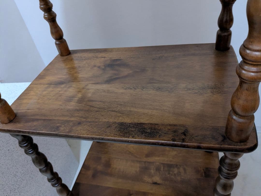 木製 アンティークテイスト 3段シェルフ ラック フレンチ クラシカル レトロ