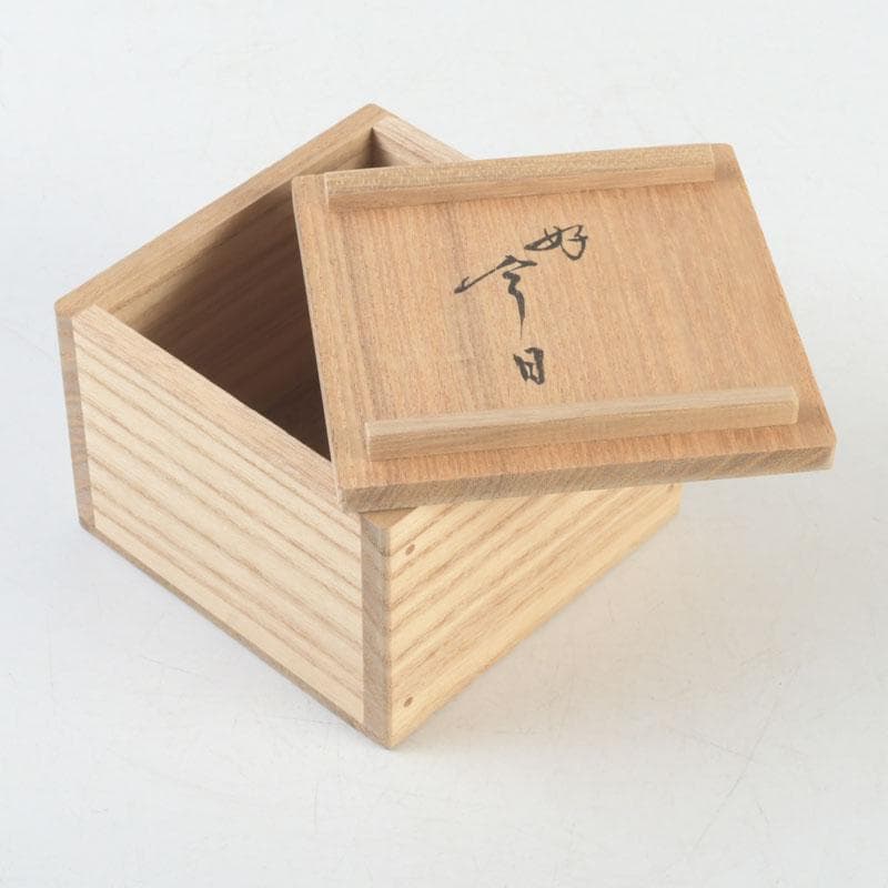 茶道具　大樋焼　大樋年朗作　白釉香合　今日庵鵬雲斎好　極め箱　V　9715