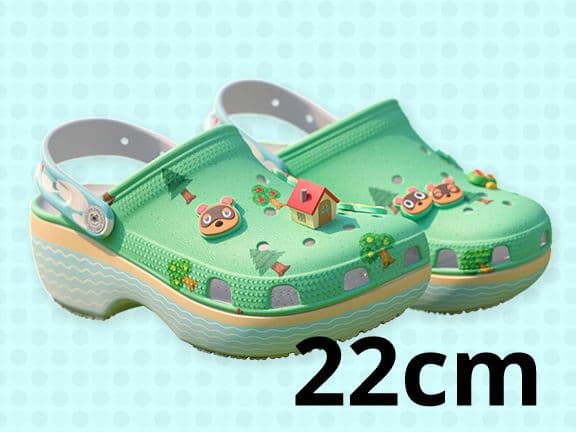 【22cm】どうぶつの森 クロックス プラットフォーム クロッグ