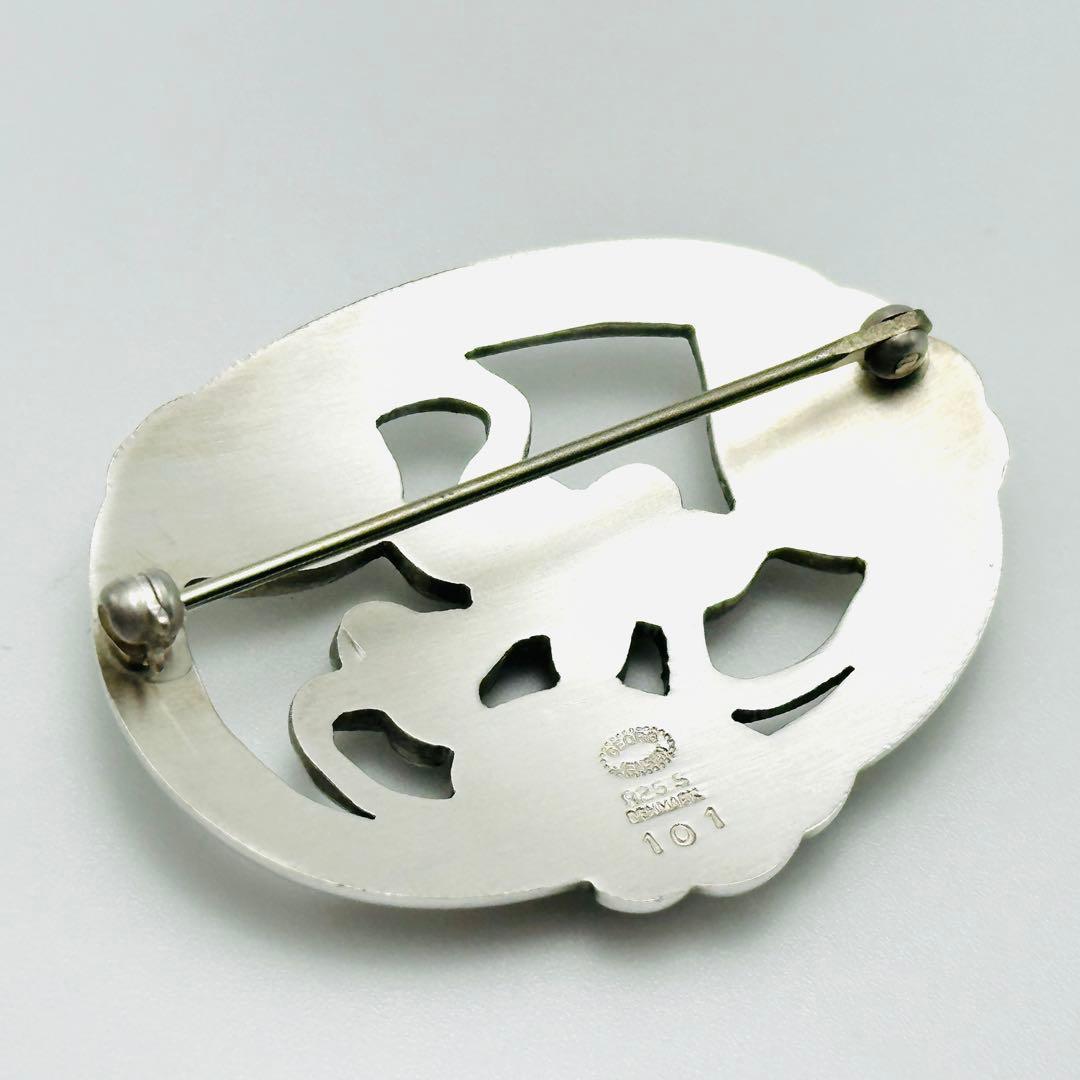   101 ムーンライトグレープ　シルバー　ブローチ