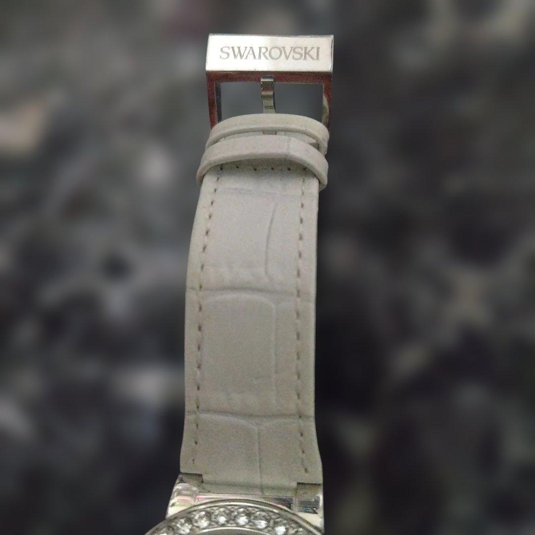 Swarovski ホワイトレザー腕時計