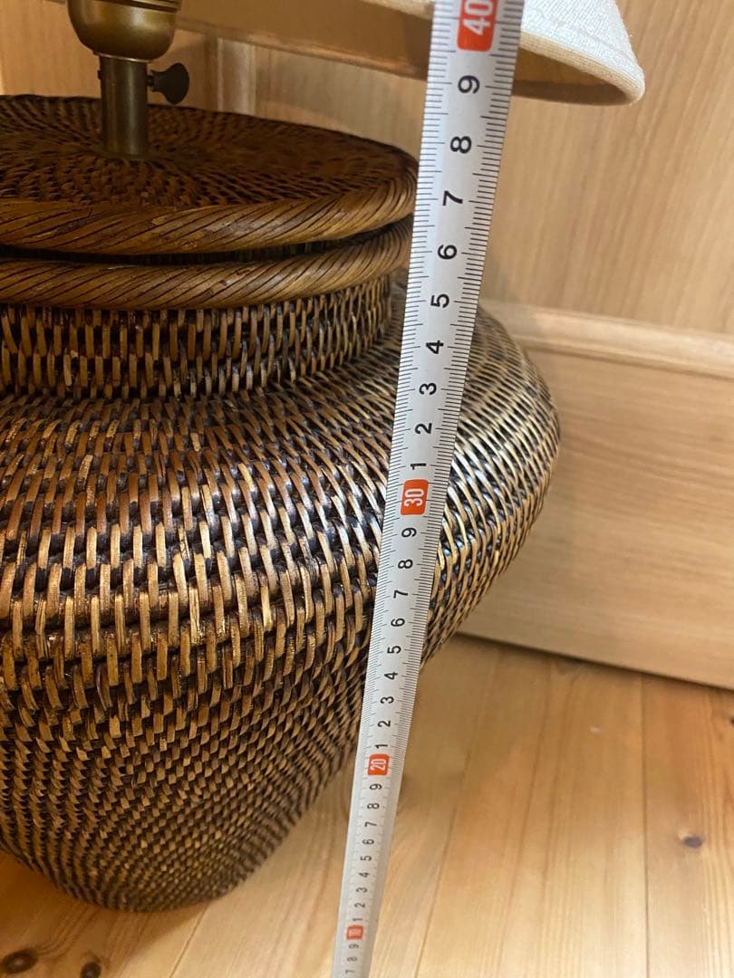 大きなラタンランプ　アタ　藤