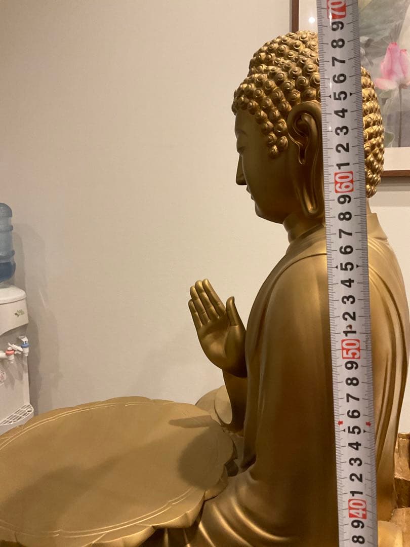座釈迦　大仏様　プラスチック、合成樹脂製　高さ1m