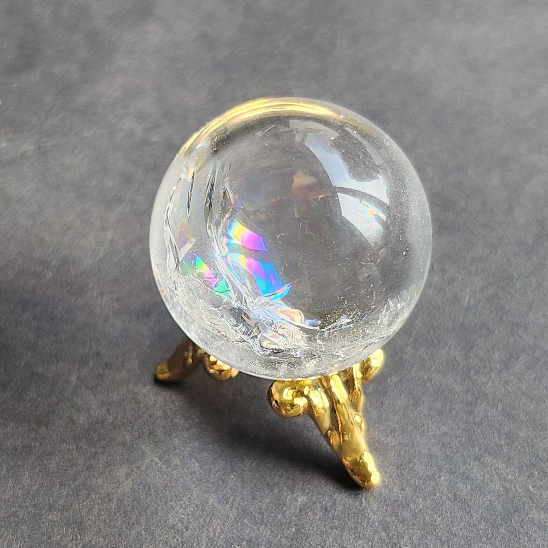 【一点物】超 虹入り✨ ヒマラヤ水晶 丸玉 スフィア ✩.*˚天然石×インテリア