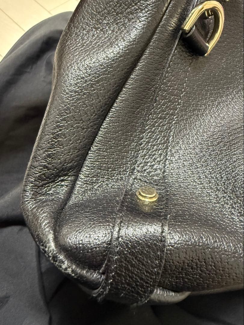 グッチ GUCCI ロゴ トートバッグ アビー トートバッグ レザー ブラック