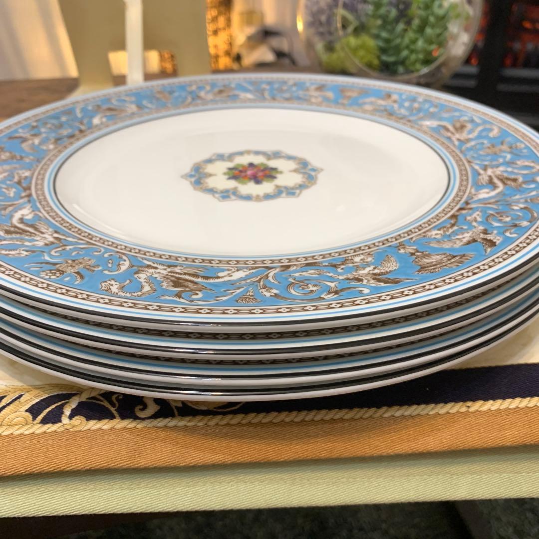 未使用　ウェッジウッド フロレンティーン　ターコイズ　27cmディナープレート