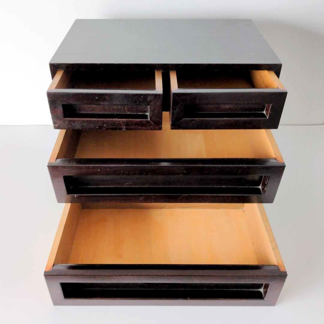 松本民芸 小抽斗 小引き出し 木製 チェスト 古道具 昭和レトロ ビンテージ