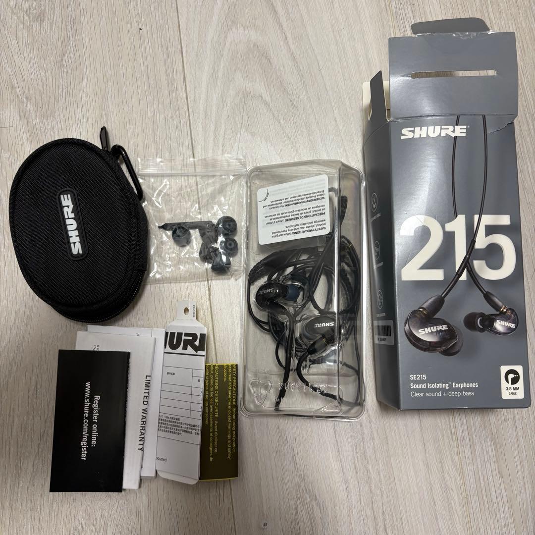 SHURE SE215 有線イヤホン トランスルーセントブラック