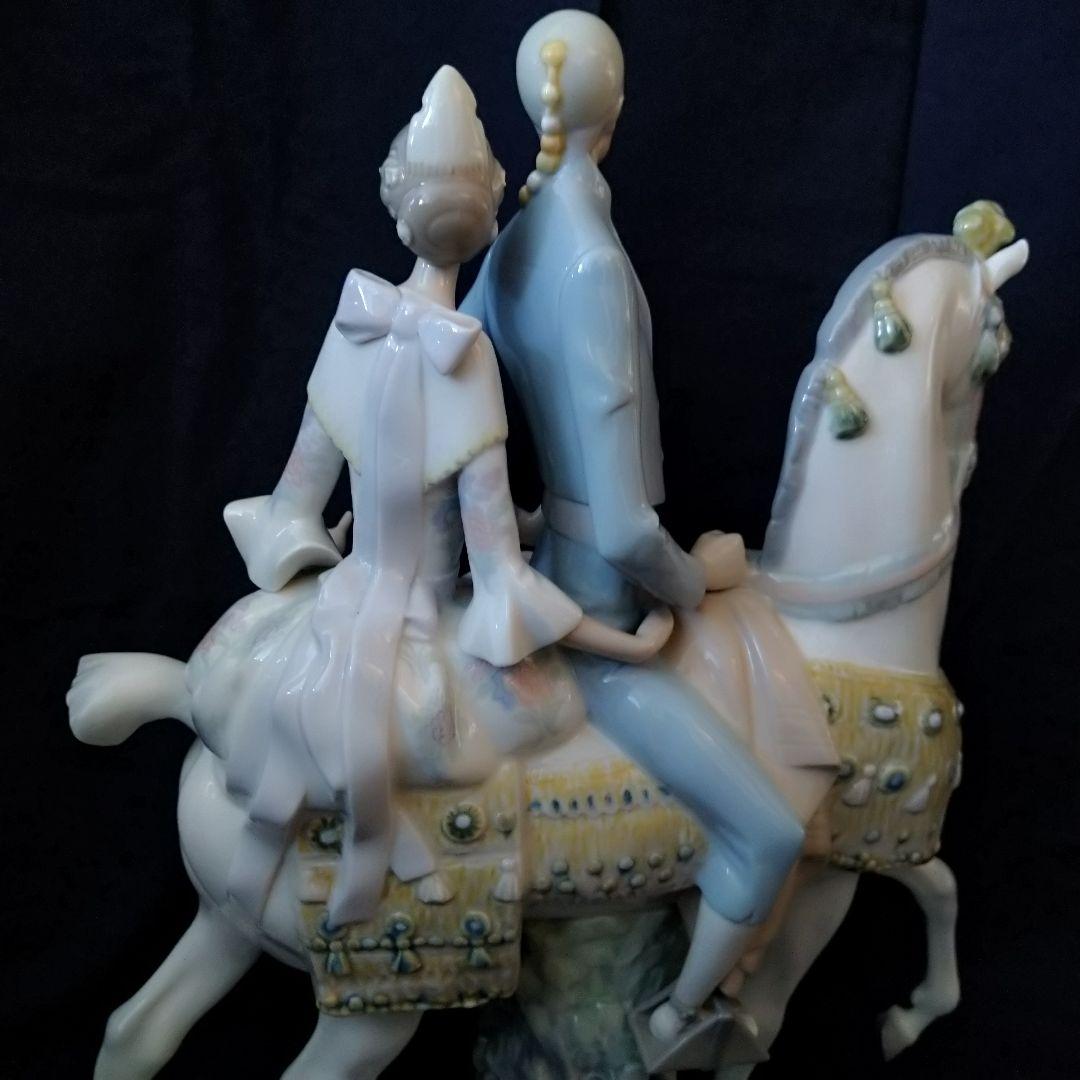 ＊ヨシカネ＊高さ約44cm＊オールドリヤドロ＊【馬上のふたり】＊箱なし