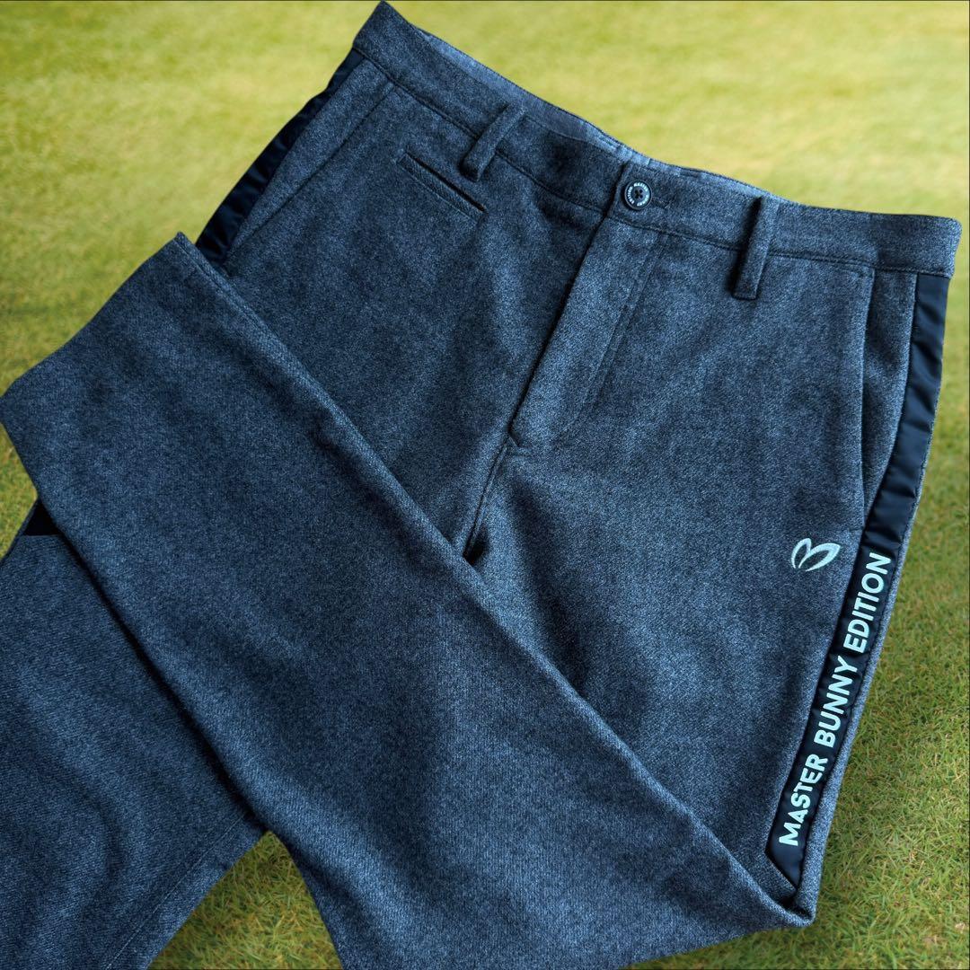 ウール素材　マスターバニー　パンツ　4 M〜L相当　グレー　起毛　秋冬ゴルフ